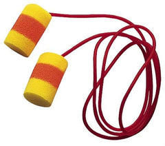 3M - Disposable, Corded, 30 dB, Barrel Earplugs - Yellow, 200 Pairs - Exact Industrial Supply