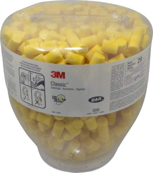 3M - One Touch Disposable Earplug Refill with 29 dB Earplugs - Yellow Earplugs, 500 Pairs - Exact Industrial Supply