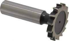 Interstate - 1-1/4" Diam x 3/16" Face Width, Cobalt, 14 Teeth, Shank Connection Woodruff Keyseat Cutter - Uncoated, 2-3/16" OAL x 1/2" Shank, Staggered Teeth, ANSI 610, Old Standard 19 - Exact Industrial Supply