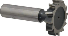 Interstate - 1-1/4" Diam x 1/4" Face Width, Cobalt, 14 Teeth, Shank Connection Woodruff Keyseat Cutter - Uncoated, 2-1/4" OAL x 1/2" Shank, Staggered Teeth, ANSI 810, Old Standard 21 - Exact Industrial Supply