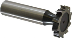 Interstate - 1" Diam x 3/16" Face Width, High Speed Steel, 12 Teeth, Shank Connection Woodruff Keyseat Cutter - Uncoated, 2-3/16" OAL x 1/2" Shank, Staggered Teeth, ANSI 608, Old Standard 13 - Exact Industrial Supply
