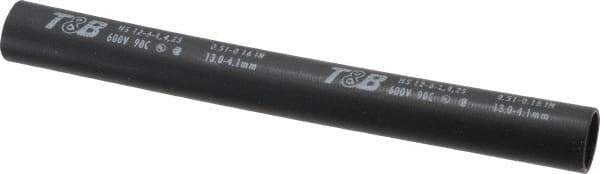 Thomas & Betts - 6" Long, 3:1, Polyolefin Heat Shrink Electrical Tubing - Black - Exact Industrial Supply