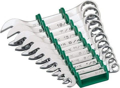 SK - 11 Piece, 3/8 to 1", 12 Point, Combination Wrench Set - Inch System of Measurement, Chrome Finish, Comes in Plastic Tray - Exact Industrial Supply
