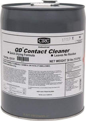 CRC - 5 Gallon Pail Contact Cleaner - 0°F Flash Point, 22,600 Volt Dielectric Strength, Flammable, Food Grade, Plastic Safe - Exact Industrial Supply