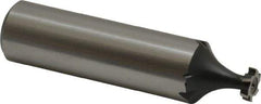 Interstate - 1/4" Diam x 1/16" Face Width, Cobalt, 6 Teeth, Shank Connection Woodruff Keyseat Cutter - Uncoated, 2-1/16" OAL x 1/2" Shank, Staggered Teeth, ANSI 202, Old Standard 201 - Exact Industrial Supply