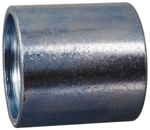 Made in USA - Class 150, 4" Galvanized Pipe Coupling - Threaded, Malleable Iron - Exact Industrial Supply