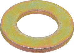 Made in USA - 3/4" Screw, Grade 8 Alloy Steel SAE Flat Washer - 13/16" ID x 1-1/2" OD, 0.146" Thick, Zinc Yellow Dichromate Finish - Exact Industrial Supply
