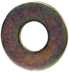 Made in USA - 3/4" Screw, Grade 8 Alloy Steel USS Flat Washer - 0.805" ID x 2.03" OD, 0.177" Thick, Zinc Yellow Dichromate Finish - Exact Industrial Supply