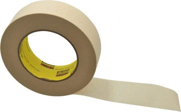 3M - 1-1/2" Wide x 60 Yd Long Tan Paper Masking Tape - Series 234, 5.9 mil Thick, 27 In/Lb Tensile Strength - Exact Industrial Supply