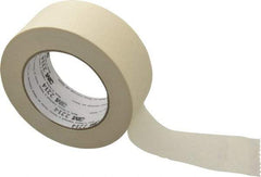 3M - 2" Wide x 60 Yd Long Tan Paper Masking Tape - Series 2214, 5.4 mil Thick, 23 In/Lb Tensile Strength - Exact Industrial Supply