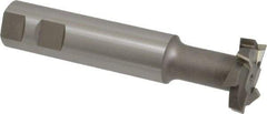 Interstate - 1-1/2" Cut Diam, 3/8" Cut Width, 1" Shank Diam, 5-5/16" OAL, M42 Cobalt T-Slot Cutter - Staggered Teeth, 8 Teeth - Exact Industrial Supply