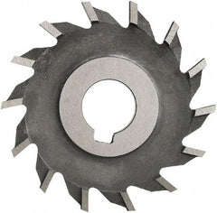 Made in USA - 6" Diam x 13/16" Width of Cut, 28 Teeth, High Speed Steel Side Milling Cutter - Straight Teeth, Uncoated - Exact Industrial Supply