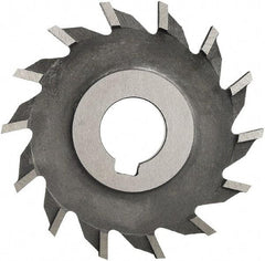 Made in USA - 4" Diam x 5/16" Width of Cut, 24 Teeth, Cobalt Side Milling Cutter - Straight Teeth, Uncoated - Exact Industrial Supply
