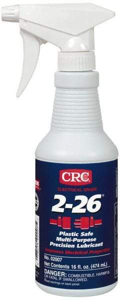 CRC - 16 oz Trigger Spray Bottle Nondrying Film Penetrant/Lubricant - Amber, 250°F Max, Food Grade - Exact Industrial Supply