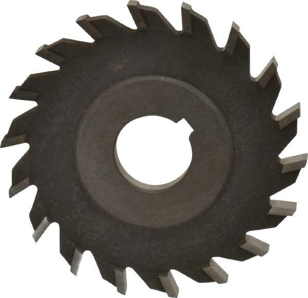 Value Collection - 16 Teeth, 4" Diam x 5/16" Width of Cut, High Speed Steel Side Milling Cutter - Straight Teeth, Uncoated - Exact Industrial Supply