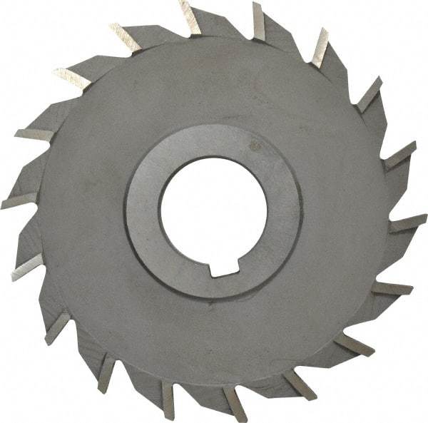 Value Collection - 16 Teeth, 4" Diam x 11/32" Width of Cut, High Speed Steel Side Milling Cutter - Straight Teeth, Uncoated - Exact Industrial Supply