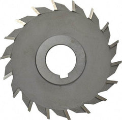 Value Collection - 16 Teeth, 4" Diam x 11/32" Width of Cut, High Speed Steel Side Milling Cutter - Straight Teeth, Uncoated - Exact Industrial Supply