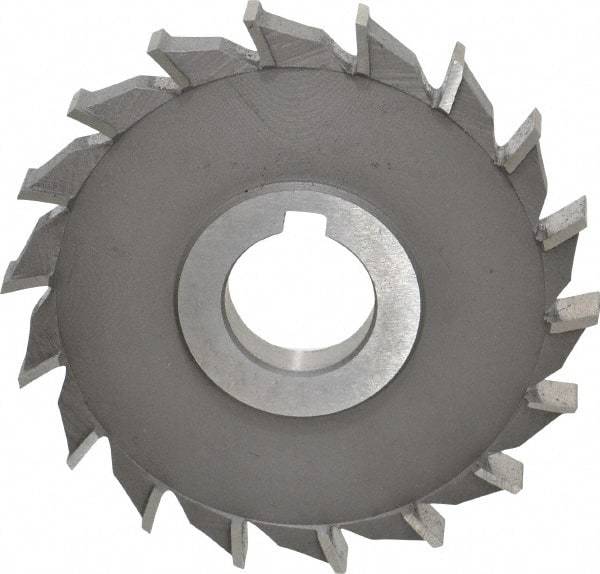 Value Collection - 16 Teeth, 4" Diam x 7/16" Width of Cut, High Speed Steel Side Milling Cutter - Straight Teeth, Uncoated - Exact Industrial Supply