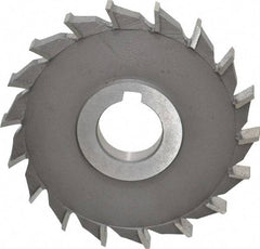 Value Collection - 16 Teeth, 4" Diam x 7/16" Width of Cut, High Speed Steel Side Milling Cutter - Straight Teeth, Uncoated - Exact Industrial Supply