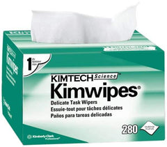 Kimtech - Dry Clean Room/Lab/Critical Task Wipes - Pop-Up, 8-3/8" x 4-3/8" Sheet Size, White - Exact Industrial Supply