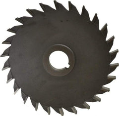 Value Collection - 20 Teeth, 6" Diam x 3/8" Width of Cut, High Speed Steel Side Milling Cutter - Straight Teeth, Uncoated - Exact Industrial Supply