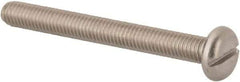 Value Collection - M5x0.80 Metric Coarse, 45mm Length Under Head Slotted Drive Machine Screw - Pan Head, Grade 316 & A4 Stainless Steel, Uncoated, Without Washer - Exact Industrial Supply