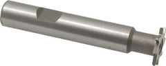 Whitney Tool Co. - 1/32" Radius, 1/16" Circle Diam, 3/4" Cutter Diam, Shank Connection, Convex Radius Cutter - 1/2" Shank Diam, 3" OAL, High Speed Steel, Uncoated, Profile Ground, 8 Teeth, Weldon Flat - Exact Industrial Supply