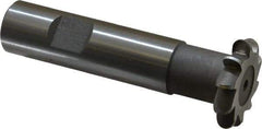 Whitney Tool Co. - 1/8" Radius, 1/4" Circle Diam, 1-1/4" Cutter Diam, Shank Connection, Convex Radius Cutter - 3/4" Shank Diam, 3-1/2" OAL, High Speed Steel, Uncoated, Profile Ground, 10 Teeth, Weldon Flat - Exact Industrial Supply