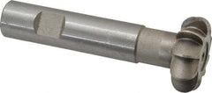 Whitney Tool Co. - 1/4" Radius, 1/2" Circle Diam, 1-1/2" Cutter Diam, Shank Connection, Convex Radius Cutter - 3/4" Shank Diam, 4" OAL, High Speed Steel, Uncoated, Profile Ground, 10 Teeth, Weldon Flat - Exact Industrial Supply