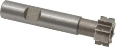 Whitney Tool Co. - 1/32" Radius, 1/16" Circle Diam, 3/4" Cutter Diam, 3/8" Cutting Width, Shank Connection, Concave Radius Cutter - 1/2" Shank Diam, 3" OAL, High Speed Steel, Uncoated, Profile Ground, 8 Teeth, Weldon Flat - Exact Industrial Supply