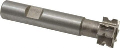Whitney Tool Co. - 1/16" Radius, 1/8" Circle Diam, 3/4" Cutter Diam, 3/8" Cutting Width, Shank Connection, Concave Radius Cutter - 1/2" Shank Diam, 3" OAL, High Speed Steel, Uncoated, Profile Ground, 8 Teeth, Weldon Flat - Exact Industrial Supply