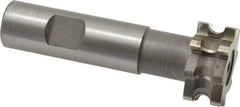 Whitney Tool Co. - 1/8" Radius, 1/4" Circle Diam, 1-1/4" Cutter Diam, 9/16" Cutting Width, Shank Connection, Concave Radius Cutter - 3/4" Shank Diam, 3-1/2" OAL, High Speed Steel, Uncoated, Profile Ground, 8 Teeth, Weldon Flat - Exact Industrial Supply