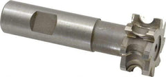 Whitney Tool Co. - 5/32" Radius, 5/16" Circle Diam, 1-5/16" Cutter Diam, 5/8" Cutting Width, Shank Connection, Concave Radius Cutter - 3/4" Shank Diam, 3-1/2" OAL, High Speed Steel, Uncoated, Profile Ground, 8 Teeth, Weldon Flat - Exact Industrial Supply