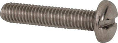 Value Collection - M6x1.00 Metric Coarse, 30mm Length Under Head Slotted Drive Machine Screw - Pan Head, Grade 316 & A4 Stainless Steel, Uncoated, Without Washer - Exact Industrial Supply