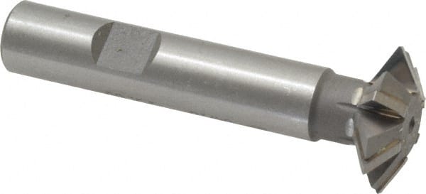 Whitney Tool Co. - 1° 1" Cut Diam, 5/16" Cut Width, 1/2" Shank, Carbide-Tipped Double-Angle Cutter - Exact Industrial Supply