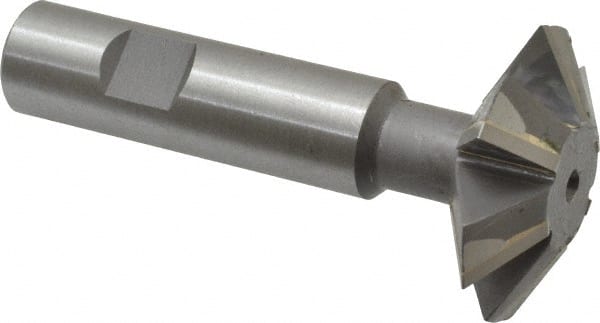 Whitney Tool Co. - 1-7/8° 1-7/8" Cut Diam, 5/8" Cut Width, 3/4" Shank, Carbide-Tipped Double-Angle Cutter - Exact Industrial Supply