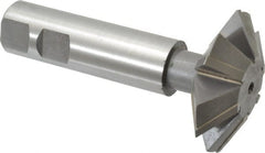 Whitney Tool Co. - 2-1/4° 2-1/4" Cut Diam, 3/4" Cut Width, 7/8" Shank, Carbide-Tipped Double-Angle Cutter - Exact Industrial Supply