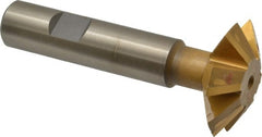 Whitney Tool Co. - 1-1/2° 1-1/2" Cut Diam, 1/2" Cut Width, 5/8" Shank, Carbide-Tipped Double-Angle Cutter - Exact Industrial Supply