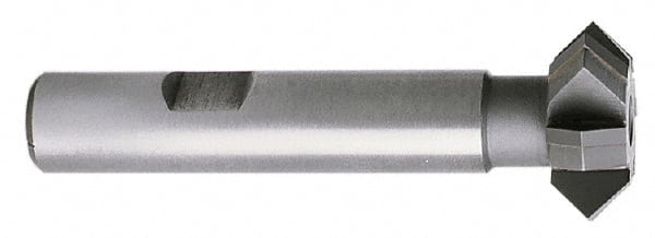 Whitney Tool Co. - 1-3/8° 1-3/8" Cut Diam, 7/16" Cut Width, 5/8" Shank, Carbide-Tipped Double-Angle Cutter - Exact Industrial Supply