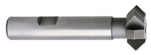 Whitney Tool Co. - 2-1/4° 2-1/4" Cut Diam, 3/4" Cut Width, 7/8" Shank, Carbide-Tipped Double-Angle Cutter - Exact Industrial Supply