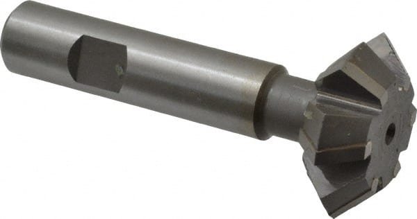 Whitney Tool Co. - 1-1/2° 1-1/2" Cut Diam, 9/16" Cut Width, 5/8" Shank, Carbide-Tipped Double-Angle Cutter - Exact Industrial Supply