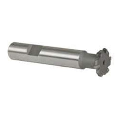 Whitney Tool Co. - 1/16" Radius, 1/8" Circle Diam, 3/4" Cutter Diam, Shank Connection, Convex Radius Cutter - 1/2" Shank Diam, 3" OAL, Carbide-Tipped, Uncoated, Profile Ground, 6 Teeth, Weldon Flat - Exact Industrial Supply