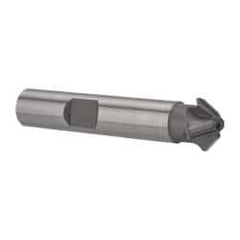 Whitney Tool Co. - 1/2" Diam x 1/8" Width of Cut, 45° Included Angle, Shank Connection, Carbide Tipped Single Angle Cutter - 3/8" Shank Diam, 2-1/8" Overall Length, Right Hand Cut, Uncoated - Exact Industrial Supply