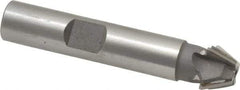 Whitney Tool Co. - 1/2" Diam x 7/32" Width of Cut, 60° Included Angle, Shank Connection, Carbide Tipped Single Angle Cutter - 3/8" Shank Diam, 2-1/8" Overall Length, Right Hand Cut, Uncoated - Exact Industrial Supply