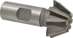 Whitney Tool Co. - 1-1/2" Diam x 5/8" Width of Cut, 60° Included Angle, Shank Connection, Carbide Tipped Single Angle Cutter - 3/4" Shank Diam, 2-3/4" Overall Length, Right Hand Cut, Uncoated - Exact Industrial Supply