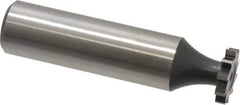 Interstate - 1/2" Diam x 3/32" Face Width, Cobalt, 8 Teeth, Shank Connection Woodruff Keyseat Cutter - Uncoated, 2-3/32" OAL x 1/2" Shank, Straight Teeth, ANSI 304, Old Standard 2 - Exact Industrial Supply