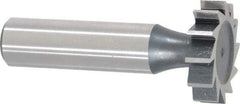 Interstate - 1" Diam x 1/4" Face Width, Cobalt, 12 Teeth, Shank Connection Woodruff Keyseat Cutter - Uncoated, 2-1/4" OAL x 1/2" Shank, Straight Teeth, ANSI 808, Old Standard 15 - Exact Industrial Supply