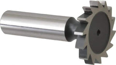 Interstate - 1-1/4" Diam x 3/16" Face Width, Cobalt, 14 Teeth, Shank Connection Woodruff Keyseat Cutter - Uncoated, 2-3/16" OAL x 1/2" Shank, Straight Teeth, ANSI 610, Old Standard 19 - Exact Industrial Supply