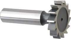Interstate - 1-1/4" Diam x 1/4" Face Width, Cobalt, 14 Teeth, Shank Connection Woodruff Keyseat Cutter - Uncoated, 2-1/4" OAL x 1/2" Shank, Straight Teeth, ANSI 810, Old Standard 21 - Exact Industrial Supply
