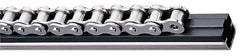 Fenner Drives - 0.79" Guide Width, 0.59" Guide Height, C3 Mount, UHMW PE, Single Chain Guide - 10" Overall Width x 0.79" Overall Height, Stainless Steel - Exact Industrial Supply